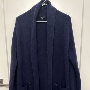 Jcrew long sweater coat in navy size M